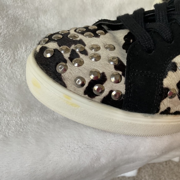 MYRA BAG GIGGLE HAIR ON COWHIDE WESTERN STUDDED SNEAKERS SIZE 8 - Picture 16 of 16
